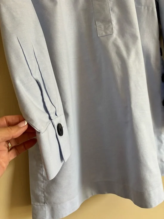 Chicos tunic blouse no iron baby blue size medium Chicos 1 - Picture 8 of 8